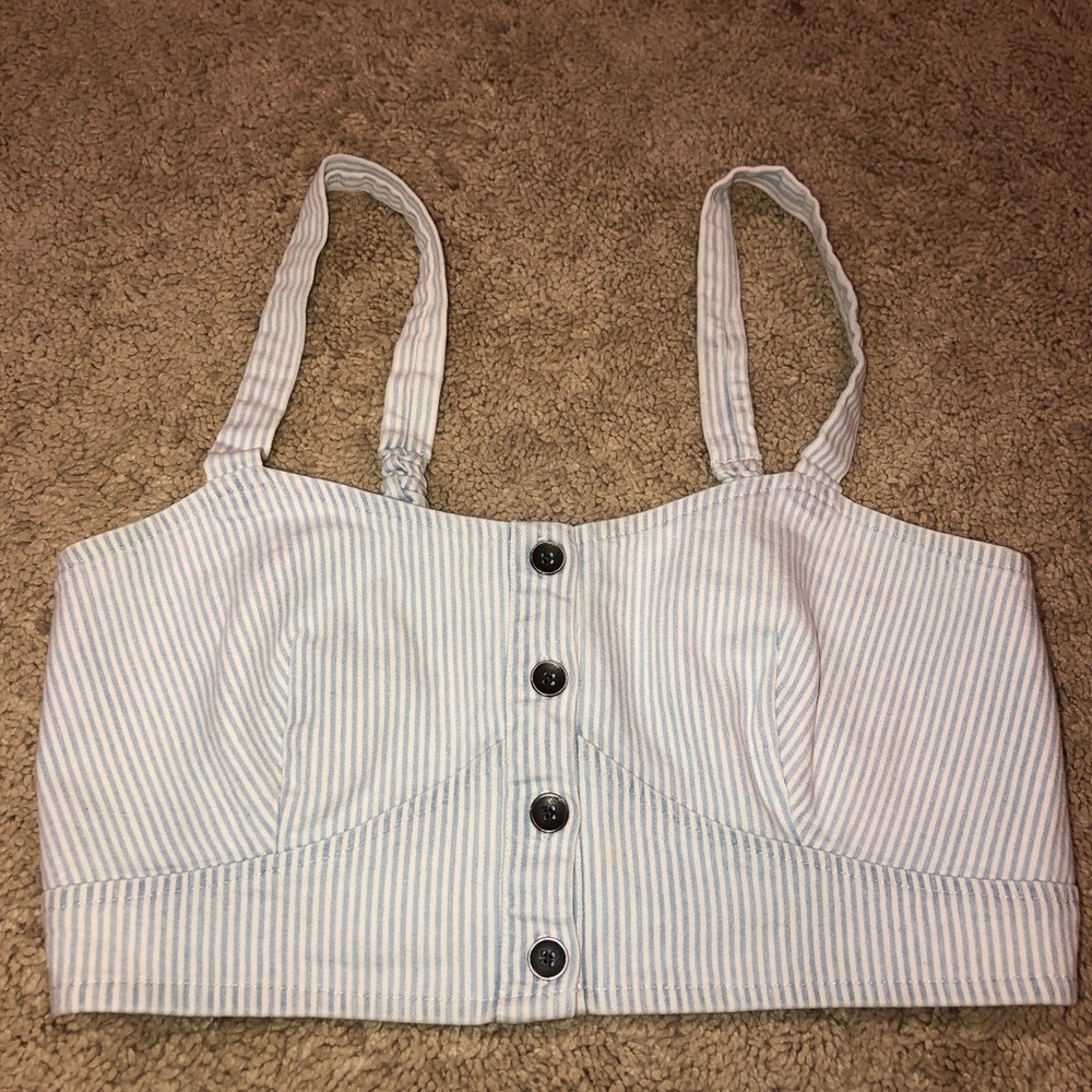 Pacsun Nollie pinstripe bralette/crop top